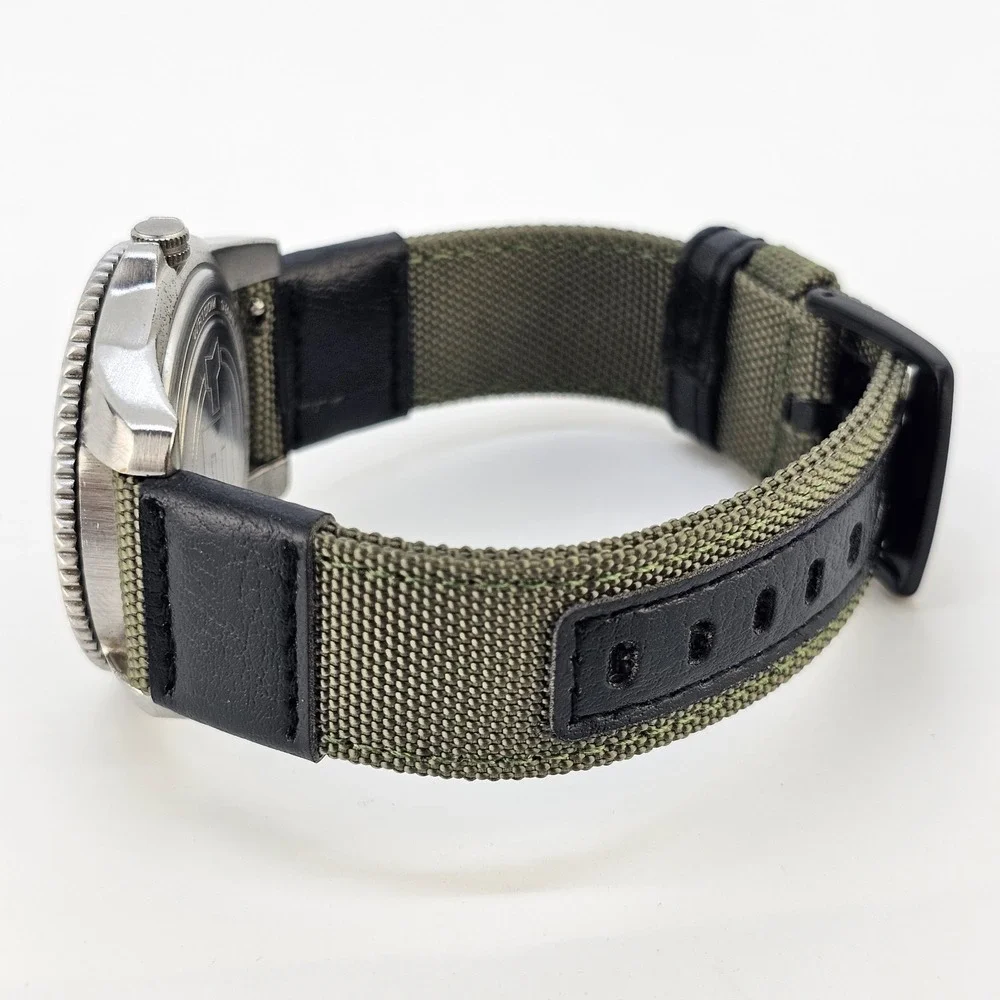 Timex Expedition Men Watch 38MM Cream Dial NEW Green Nylon Bands New Battery